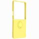 Силиконовый (TPU) чехол с кольцом Deexe Color Shell (FF) для Samsung Galaxy Flip 8 - Yellow (423529Y). Фото 2 из 5