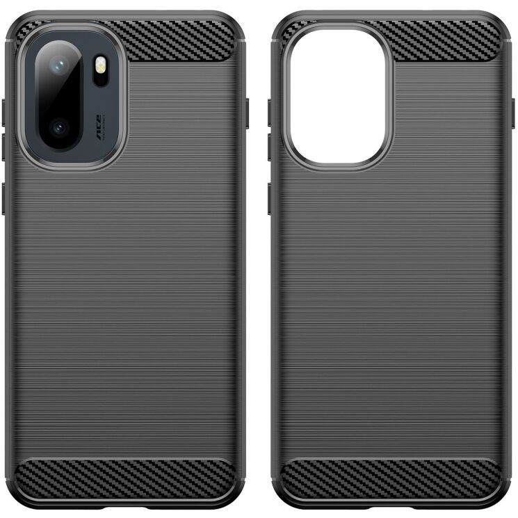 Силиконовый (TPU) чехол UniCase Carbon для OnePlus 15R / Ace 6 / Ace 6T - Black: фото 2 из 8