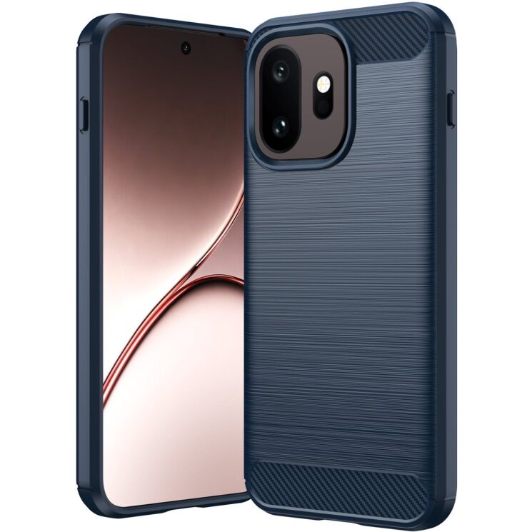 Силіконовий (TPU) чохол UniCase Carbon для OnePlus 15T - Blue: фото 1 з 9
