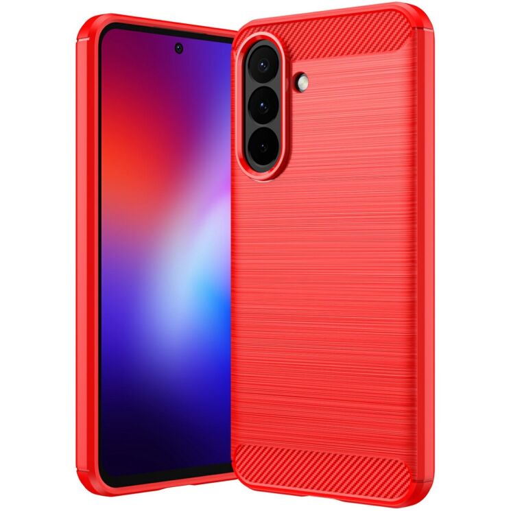 Силіконовий (TPU) чохол UniCase Carbon для Samsung Galaxy A27 (A276) - Red: фото 1 з 9