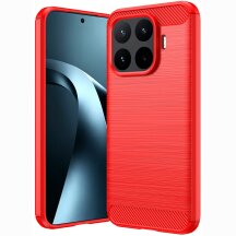 Силіконовий (TPU) чохол UniCase Carbon для Xiaomi 17T Pro - Red: фото 1 з 9