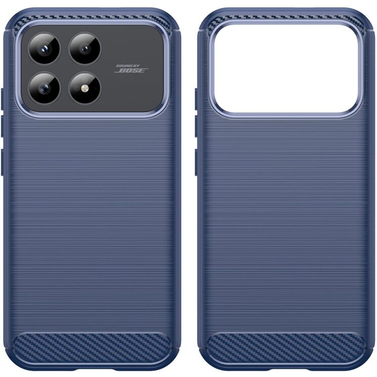 Силиконовый (TPU) чехол UniCase Carbon для Xiaomi Poco F9 Pro - Blue (430701L) Силиконовый (TPU) чехол UniCase Carbon для Xiaomi Poco F9 Pro - Blue: фото 2 из 8