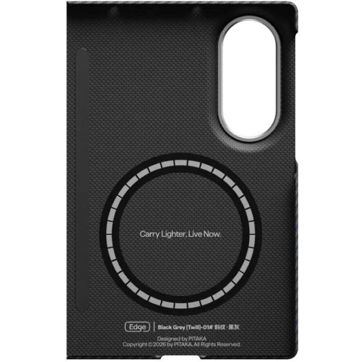 Ультратонкий чехол Pitaka Edge Case (FF) для Samsung Galaxy Fold 8 (FBWFOLD8) - Black / Grey (Twill): фото 3 из 12