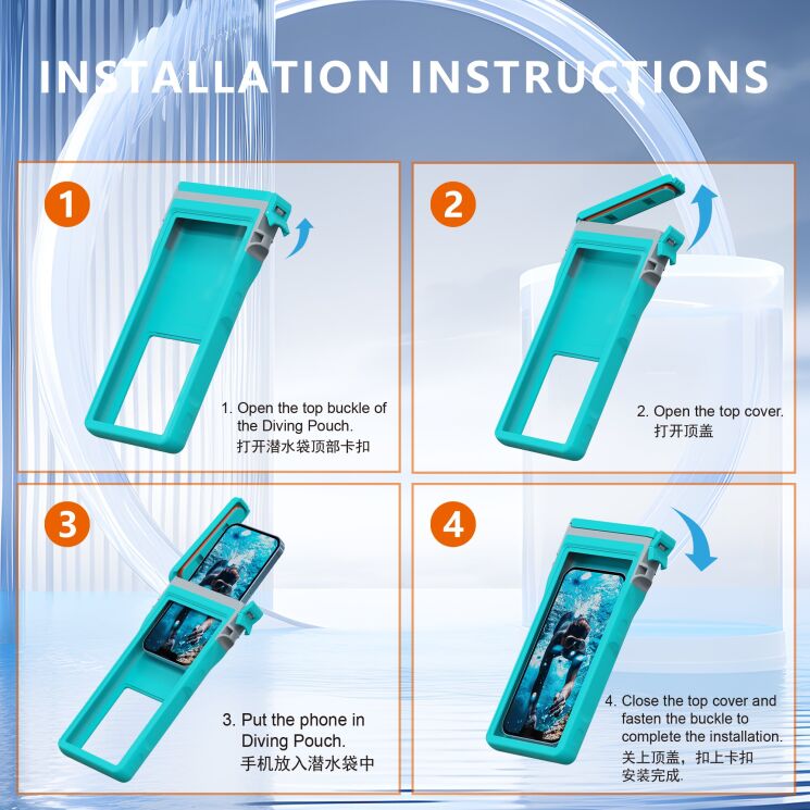 Вологозахисний чохол SHELLBOX Waterproof Bag - Blue: фото 2 з 13