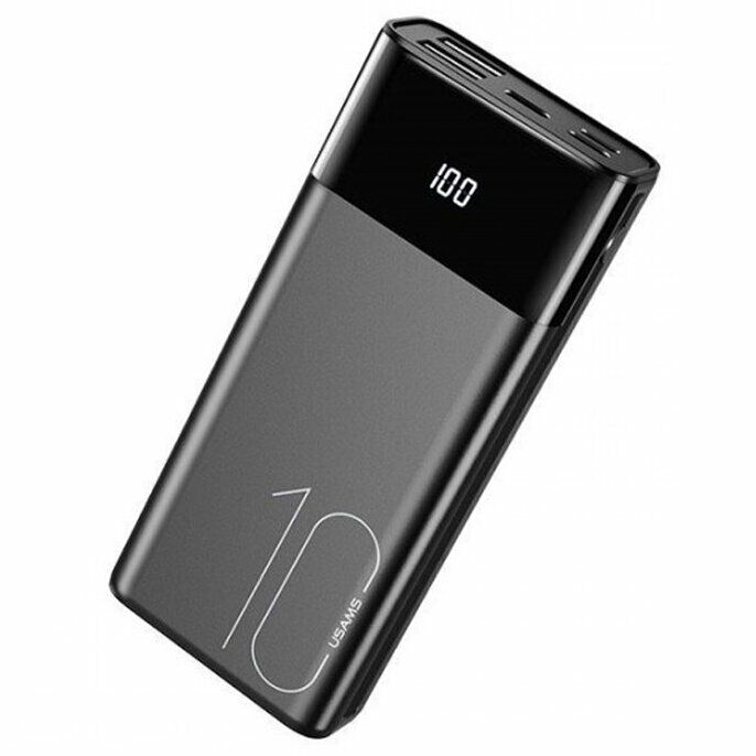 Внешний аккумулятор USAMS US-CD97 Dual USB Digital (10000mAh) - Black: фото 1 из 19