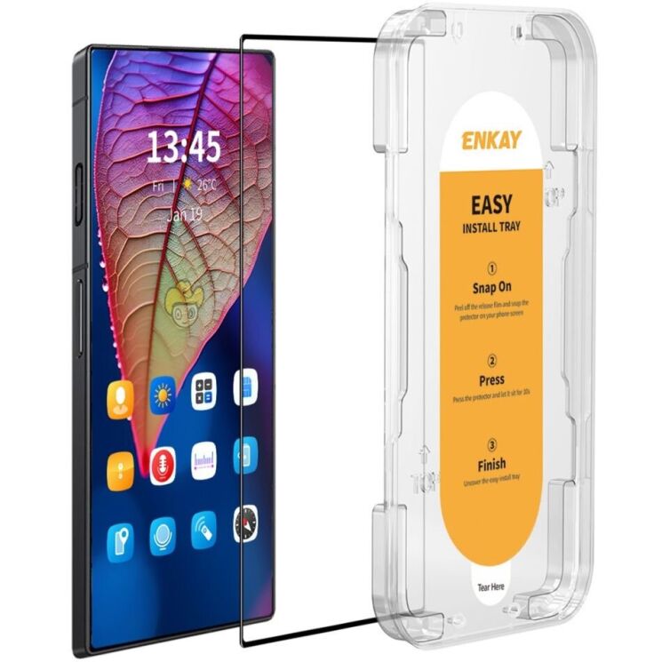 Захисне скло ENKAY Easy Install Full Glue для ZTE Nubia Red Magic 9 Pro - Black: фото 1 из 8