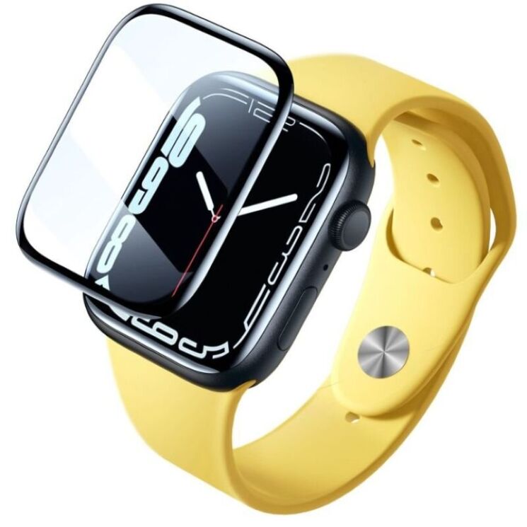 Защитная пленка BASEUS Crystal Film для Apple Watch 45 mm (7 / 8 / 9 Series) - Black: фото 1 из 15