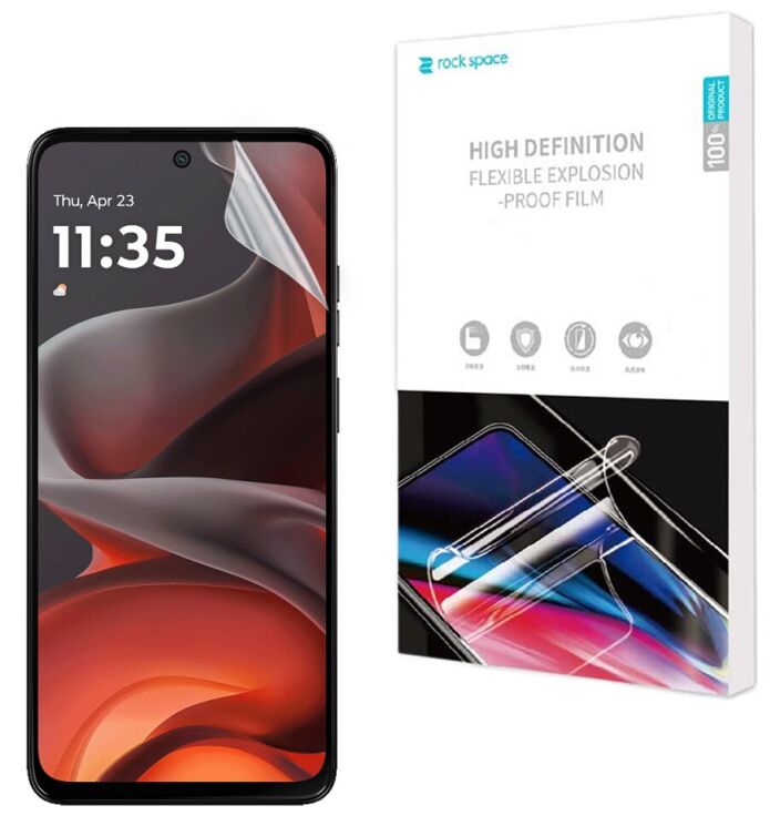 Защитная пленка на экран RockSpace SuperClear для Motorola Moto G15: фото 1 из 10
