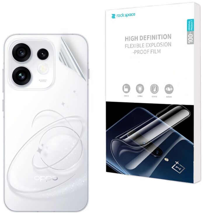 Захисна плівка на задню панель RockSpace Explosion-Proof SuperClear для OPPO Reno 16 (413239) Захисна плівка на задню панель RockSpace Explosion-Proof SuperClear для OPPO Reno 16: фото 1 з 9