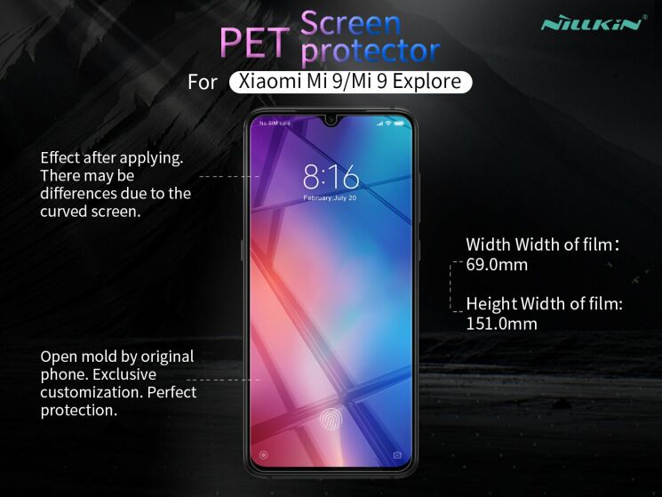 Защитная пленка NILLKIN Crystal для Xiaomi Mi 9: фото 6 из 7
