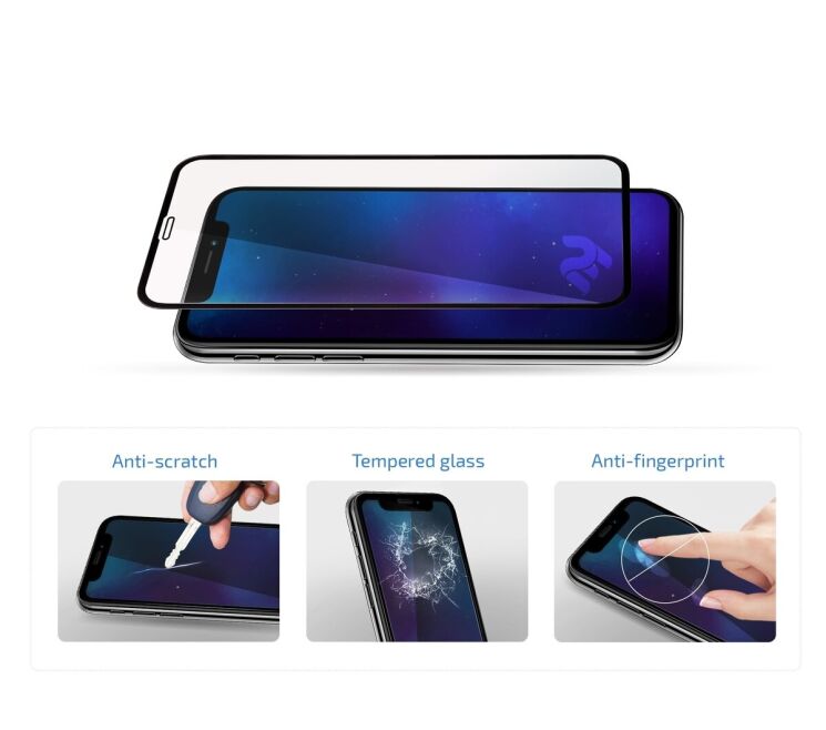 Защитное стекло 2E Basic 3D Edge Glue для Samsung Galaxy S20 Plus (G985) - Black: фото 5 из 7