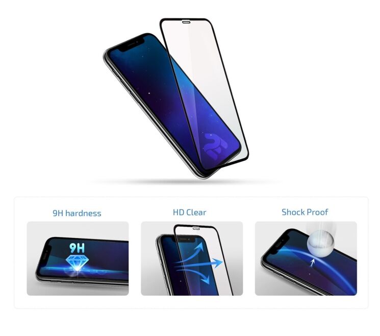 Защитное стекло 2E Basic 3D Edge Glue для Samsung Galaxy S20 Plus (G985) - Black: фото 4 из 7