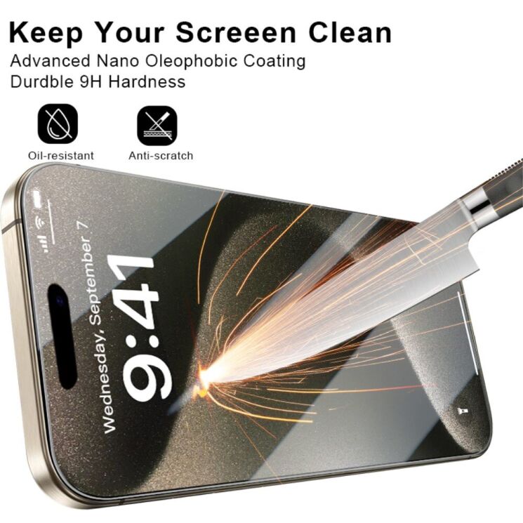 Защитное стекло Deexe Crystal Glass для Apple iPhone 16 Plus: фото 3 из 6