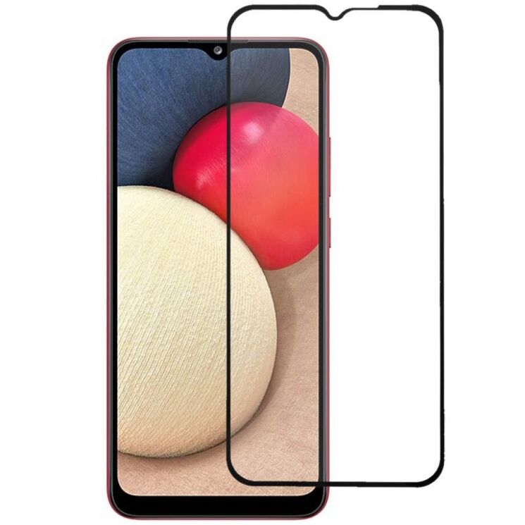 Защитное стекло Deexe Full Glue Coverage для Samsung Galaxy A02s (A025) - Black: фото 1 из 7