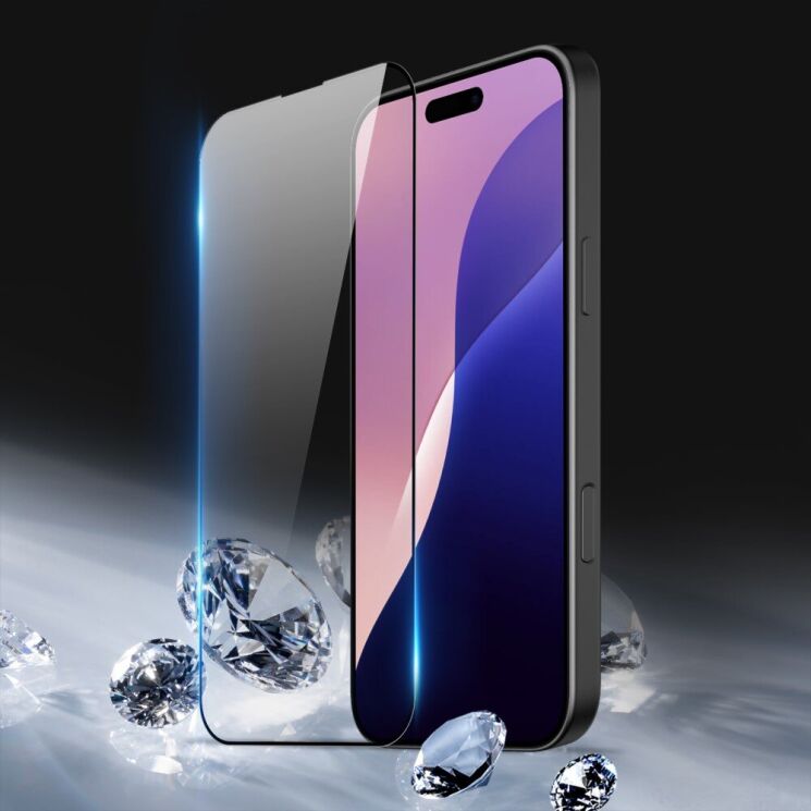 Защитное стекло DUX DUCIS Full Glue для Apple iPhone 16 Pro Max - Black: фото 5 из 9