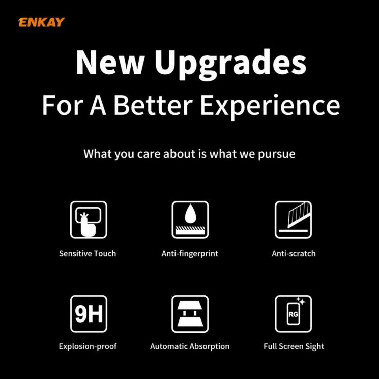 Защитное стекло ENKAY Full Glue для Xiaomi Redmi 9 / Redmi 9A / Redmi 9C - Black: фото 2 из 11