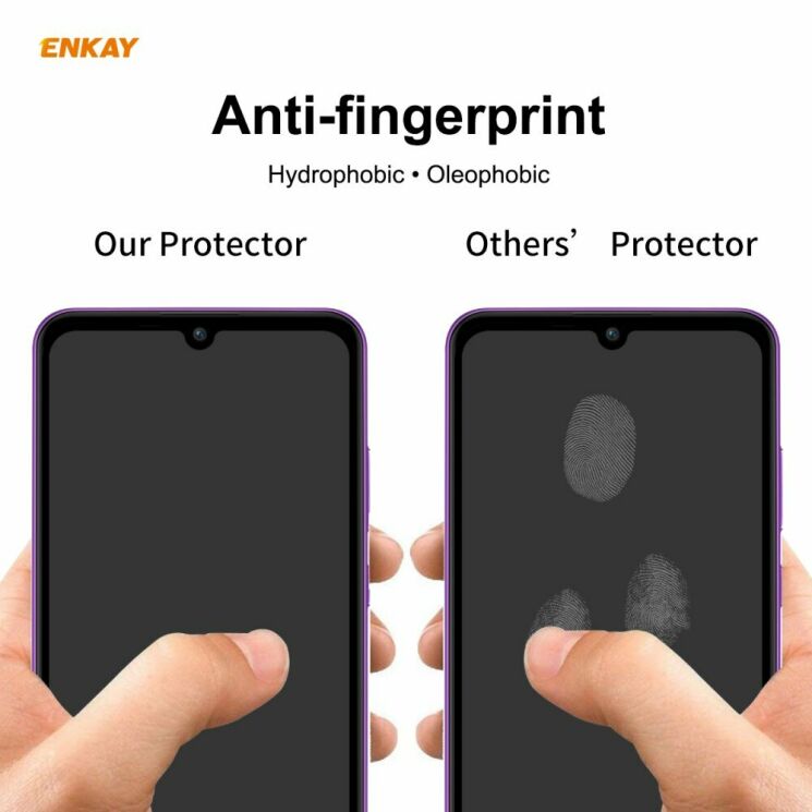 Защитное стекло ENKAY Full Glue для Xiaomi Redmi 9 / Redmi 9A / Redmi 9C - Black: фото 4 из 11