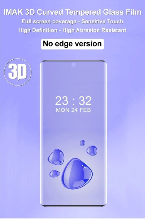Защитное стекло IMAK 3D Curved Full Covering для Xiaomi Redmi Note 14 Pro 5G / Note 14 Pro Plus / Poco X7: фото 3 из 10