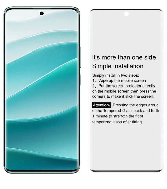 Защитное стекло IMAK 3D Curved Full Covering для Xiaomi Redmi Note 14 Pro 5G / Note 14 Pro Plus / Poco X7: фото 10 из 10