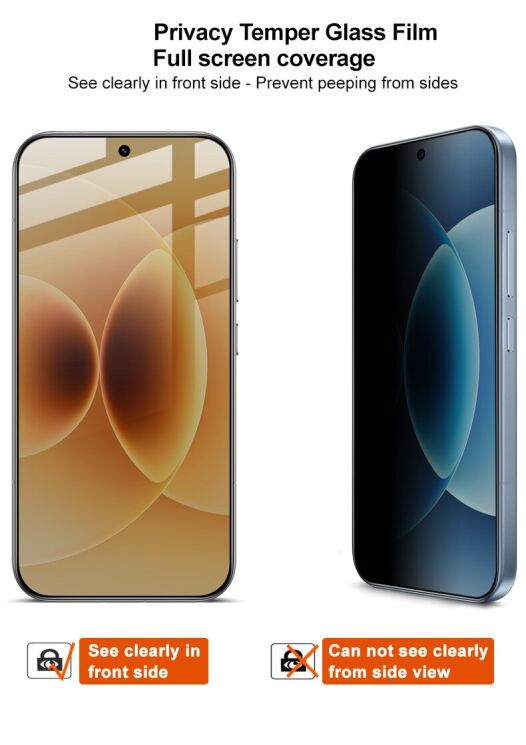 Защитное стекло IMAK HighPrivacy для Xiaomi 17 / 17 Pro - Black (390625B) Защитное стекло IMAK HighPrivacy для Xiaomi 17 / 17 Pro - Black: фото 7 из 13