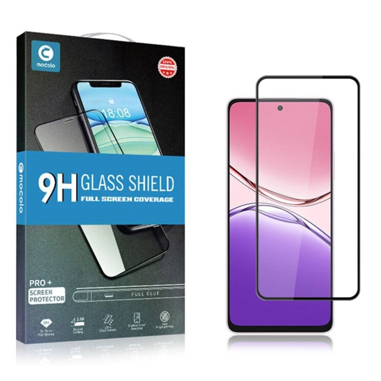 Захисне скло MOCOLO Full Glue Cover для OPPO A5 Pro (4G/5G) - Black: фото 6 з 6