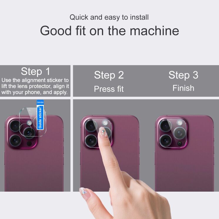 Защитное стекло на камеру IMAK Integrated Lens Protector для Motorola Edge 70 Fusion: фото 6 из 7