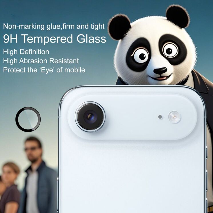 Защитное стекло на камеру IMAK Lens Protector для iPhone Air - Black: фото 4 из 8