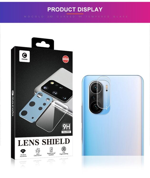 Защитное стекло на камеру MOCOLO Lens Protector для Xiaomi Poco F3 / Redmi K40 / Redmi K40 Pro: фото 1 из 11