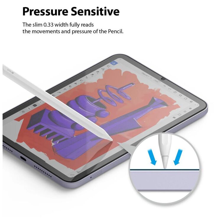 Защитное стекло Ringke Tempered Glass (FT) для iPad mini 6 / 7 (2021/2024) 8809818849830: фото 5 из 7