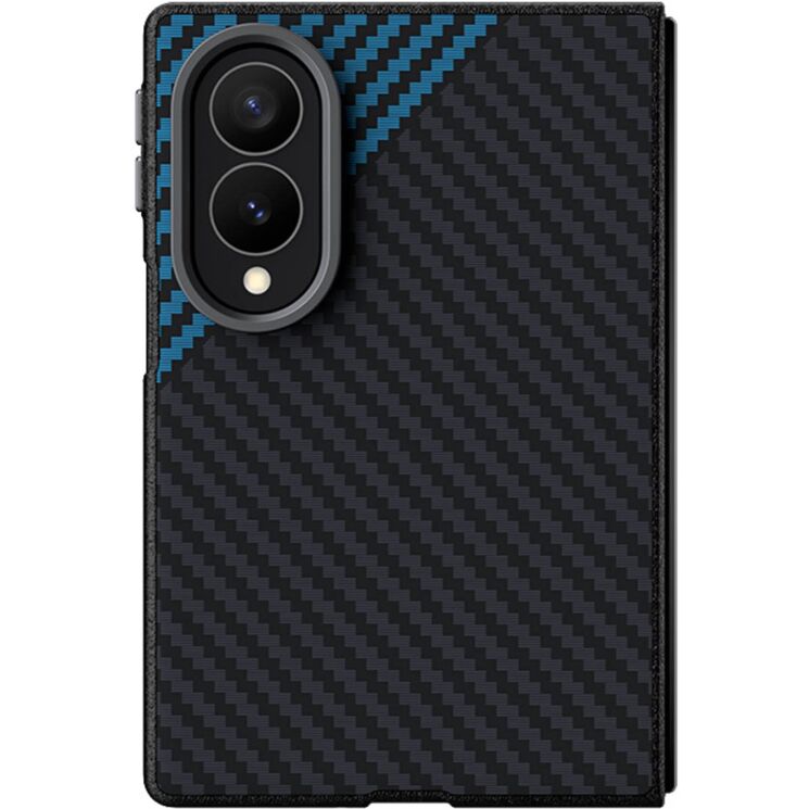 Защитный чехол ABEEL Carbon Fiber Case для Samsung Galaxy Fold 8 - Black / Blue: фото 2 из 5