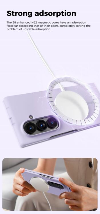 Захисний чохол ABEEL Lyra Skin with MagSafe (FF) для Samsung Galaxy Fold 8 Ultra - Pink (424007P) Захисний чохол ABEEL Lyra Skin with MagSafe (FF) для Samsung Galaxy Fold 8 Ultra - Pink: фото 9 з 9