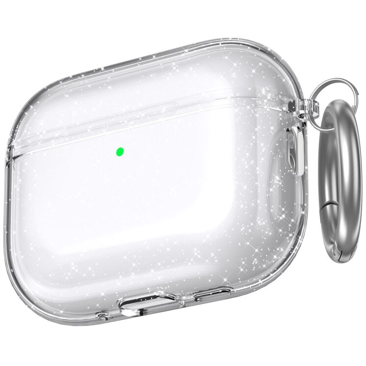 Защитный чехол AHASTYLE Crystal Case для AirPods Pro 3 - Transparent Glitter: фото 1 из 6