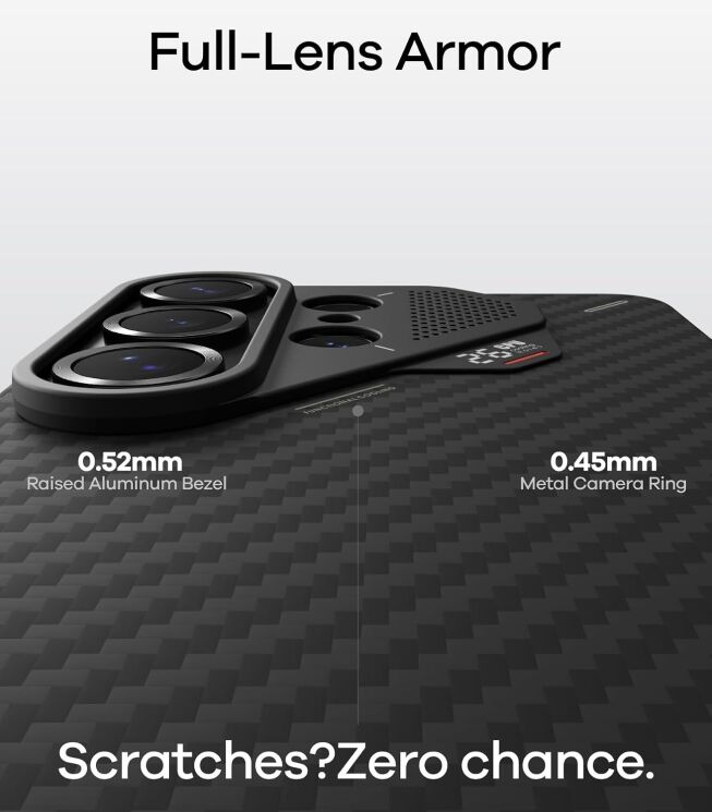 Защитный чехол AULUMU Ultra-Slim Aramid Fiber Case для Samsung Galaxy S26 Ultra (S948) - Black: фото 10 из 11