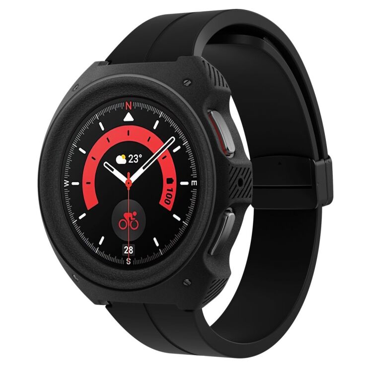 Захисний чохол Caseology Vault (FW) by Spigen для Samsung Galaxy Watch 5 Pro (45mm) - Matte Black: фото 2 з 15