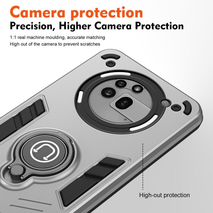Защитный чехол Deexe Armor Mag для Nothing Phone (3a) Pro - Black: фото 5 из 7