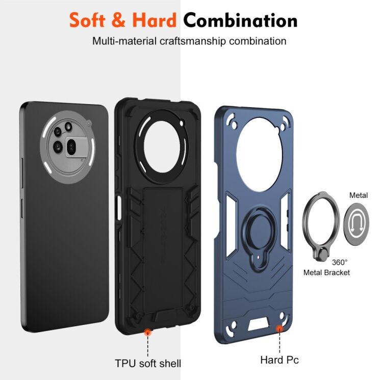 Защитный чехол Deexe Armor Mag для Nothing Phone (3a) Pro - Black: фото 7 из 7