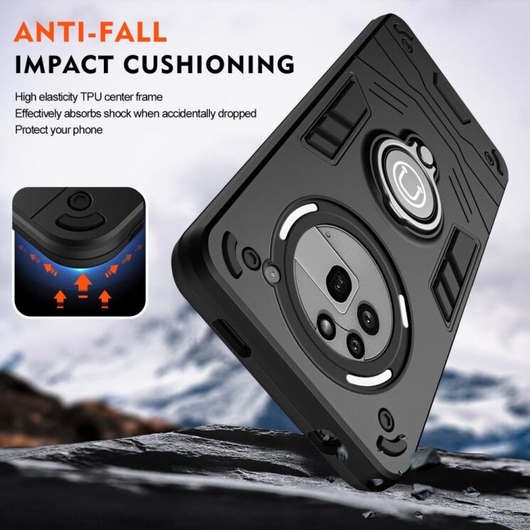Защитный чехол Deexe Armor Mag для Nothing Phone (3a) Pro - Black: фото 3 из 7