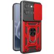 Чехол с защитой камеры Deexe Armor Shield для Motorola Moto G86 Power - Red (385117R)