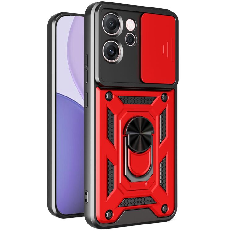 Захисний чохол Deexe Armor Shield для OPPO Reno 14 F/FS - Red: фото 1 з 9