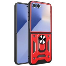 Защитный чехол Deexe Armor Shield (FF) для Samsung Galaxy Flip 7 - Red: фото 1 из 10