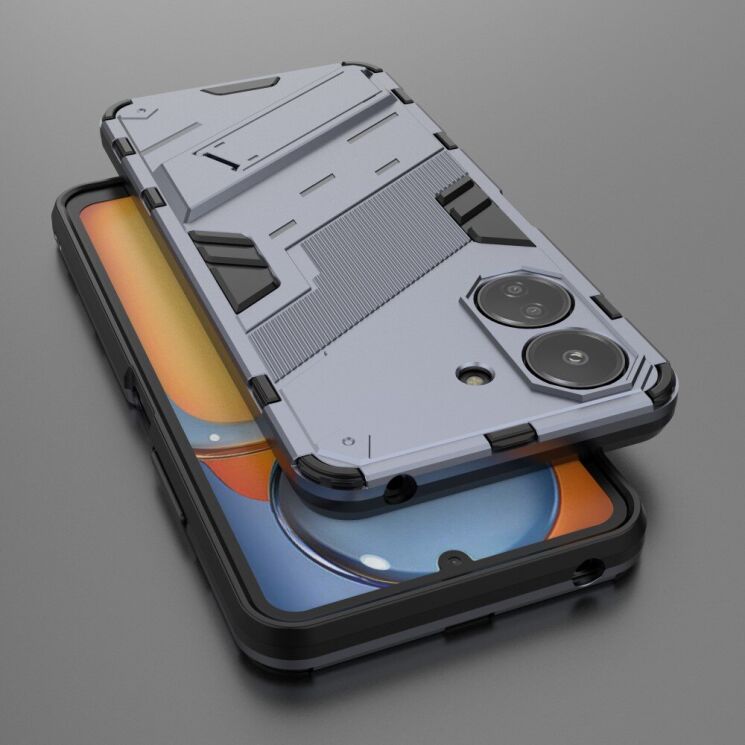 Захисний чохол Deexe Bibercas для Xiaomi Redmi 13C / Poco C65 - Dark Blue: фото 4 з 8