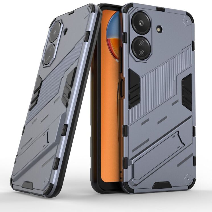 Захисний чохол Deexe Bibercas для Xiaomi Redmi 13C / Poco C65 - Dark Blue: фото 3 з 8