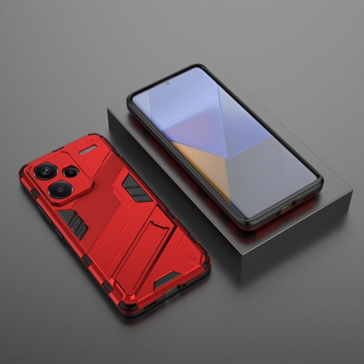 Защитный чехол Deexe Bibercas для Xiaomi Redmi Note 13 Pro+ - Red: фото 3 из 6