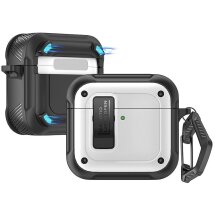 Защитный чехол Deexe Carbon Armor для Apple AirPods 4 - Ivory White: фото 1 из 9