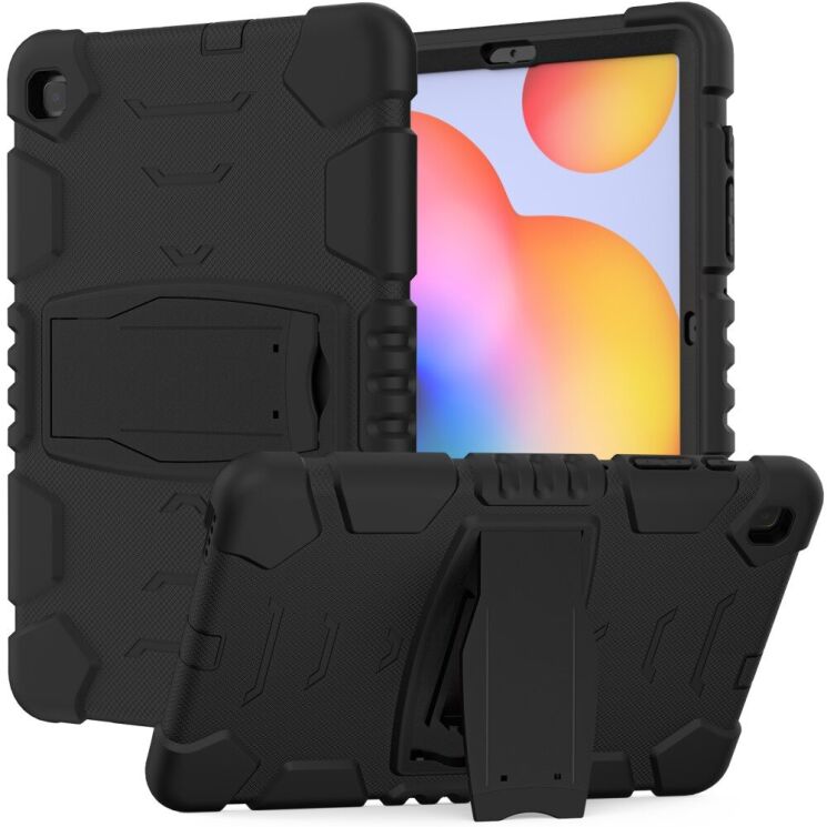 Защитный чехол Deexe Color Kickstand для Samsung Galaxy Tab S6 lite / S6 Lite (2022/2024) - Black: фото 1 из 10