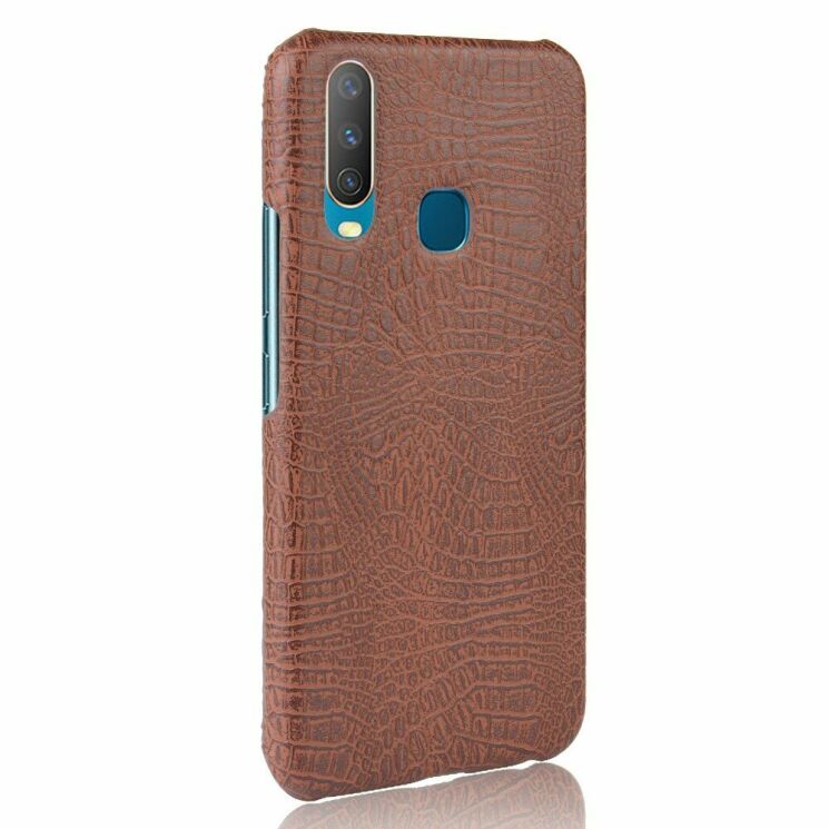 Захисний чохол Deexe Croco Style для VIVO Y17 - Brown (225710Z) Захисний чохол Deexe Croco Style для VIVO Y17 - Brown: фото 3 з 4