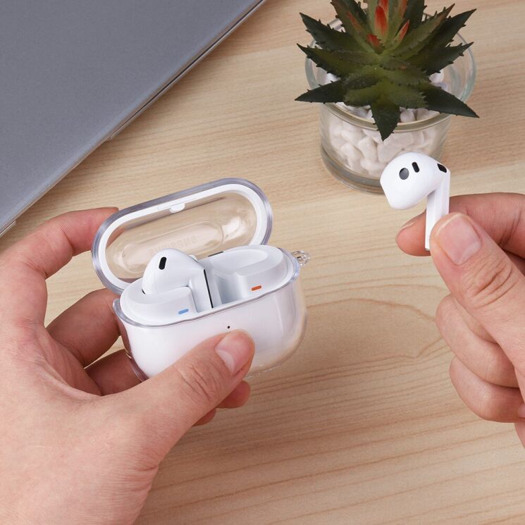 Защитный чехол Deexe Crystal Case для Samsung Galaxy Buds 3 / Buds 3 Pro - Transparent: фото 2 из 8