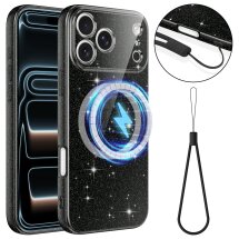 Захисний чохол Deexe Glitter Case with MagSafe для iPhone 18 Pro Max / 17 Pro Max - Black: фото 1 з 7