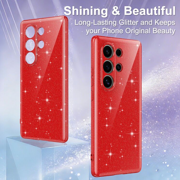 Захисний чохол Deexe Glitter Case with MagSafe для Samsung Galaxy S25 Ultra (S938) - Blue: фото 5 з 7