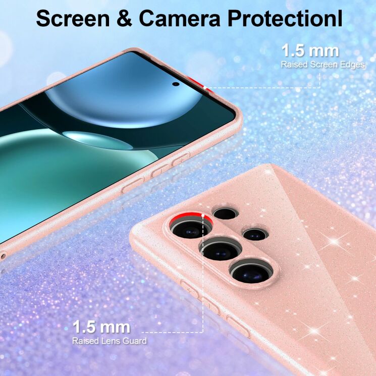 Захисний чохол Deexe Glitter Case with MagSafe для Samsung Galaxy S25 Ultra (S938) - Blue: фото 3 з 7